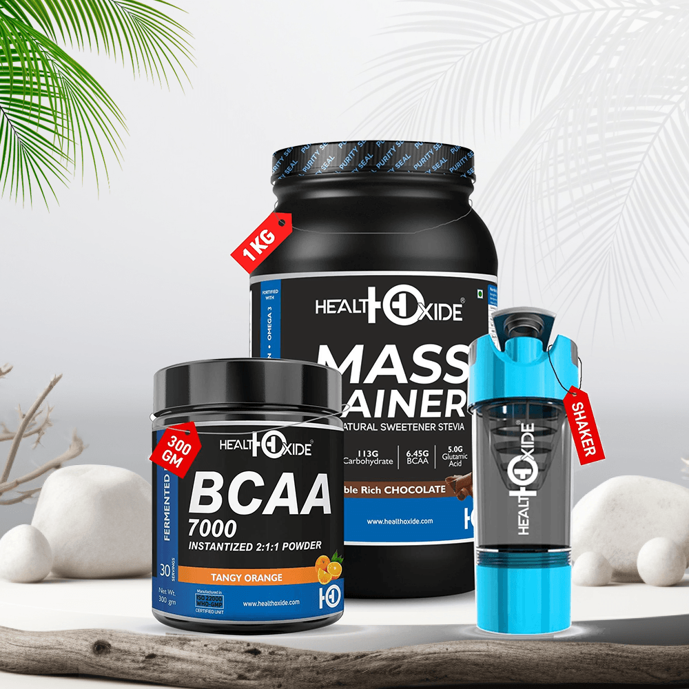 Healthoxide Mass Gainer Combo Mass Gainer BCAA Shaker Online
