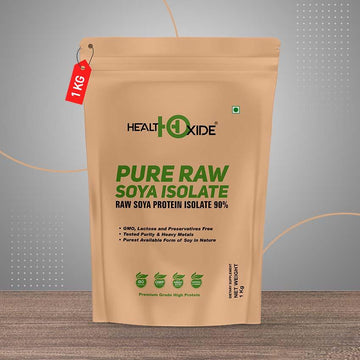 HealthOxide Pure Raw Soya Isolate 90% Protein Powder – Unflavored, Vegan, and Packed with Essential Nutrients