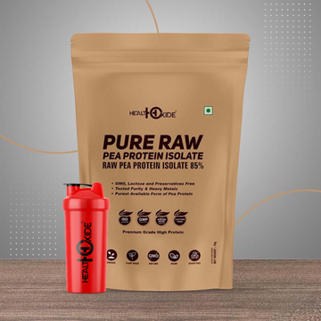 Healthoxide Pure Raw Pea Protein Isolate 85% 1kg With Free Shaker