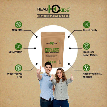 HealthOxide Pure Raw Soya Isolate 90% Protein Powder