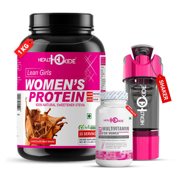 Women's Sports Combo - Womens protein + multivitamin for women + shaker