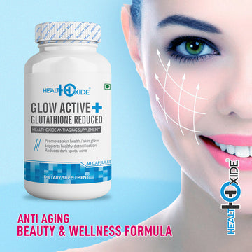 Healthoxide Glow Active + Glutathione Reduced Aging Supplements