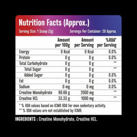 Healthoxide Creatine Complex (MONO-HCL COMPLEX) Powder, Support ATP Production, Improves Athletic Performance, Increases Endurance & Power, Unflavored (150gm)