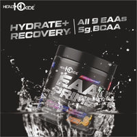 Healthoxide EAA Prime (5g BCAA) (1000mg Electrolytes) Powder, Muscle Recovery, Increase Stamina, Extreme Energy, Orange Flavour (300gm)
