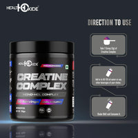Healthoxide Creatine Complex (MONO-HCL COMPLEX) Powder, Support ATP Production, Improves Athletic Performance, Increases Endurance & Power, Unflavored (150gm)
