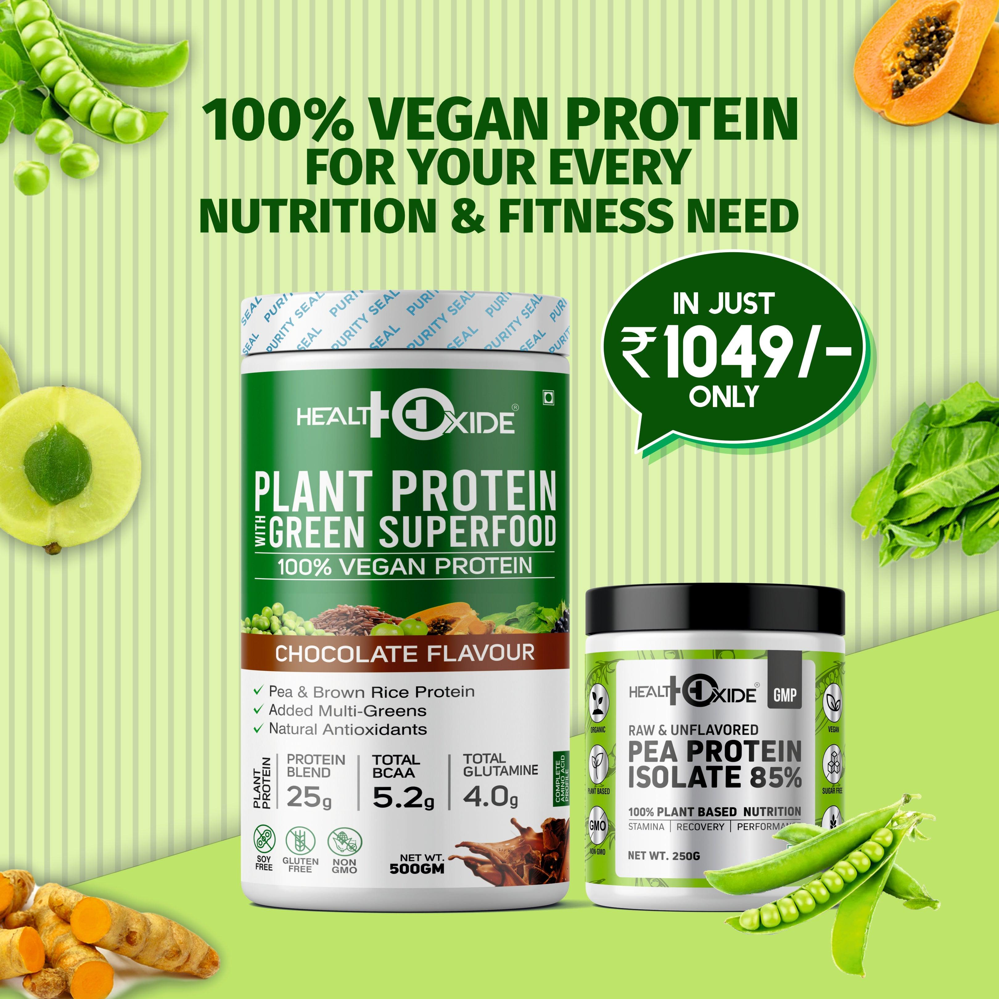 HealthOxide Plant Protein & Pea Protein Isolate 85% Combo