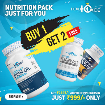 Buy 1 Omega 3 Fish Oil & Get 2 Men's Testo Perform Gold and Immunity Booster Free