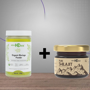 HealthOxide Organic Moringa Powder + Pure Shilajit Combo
