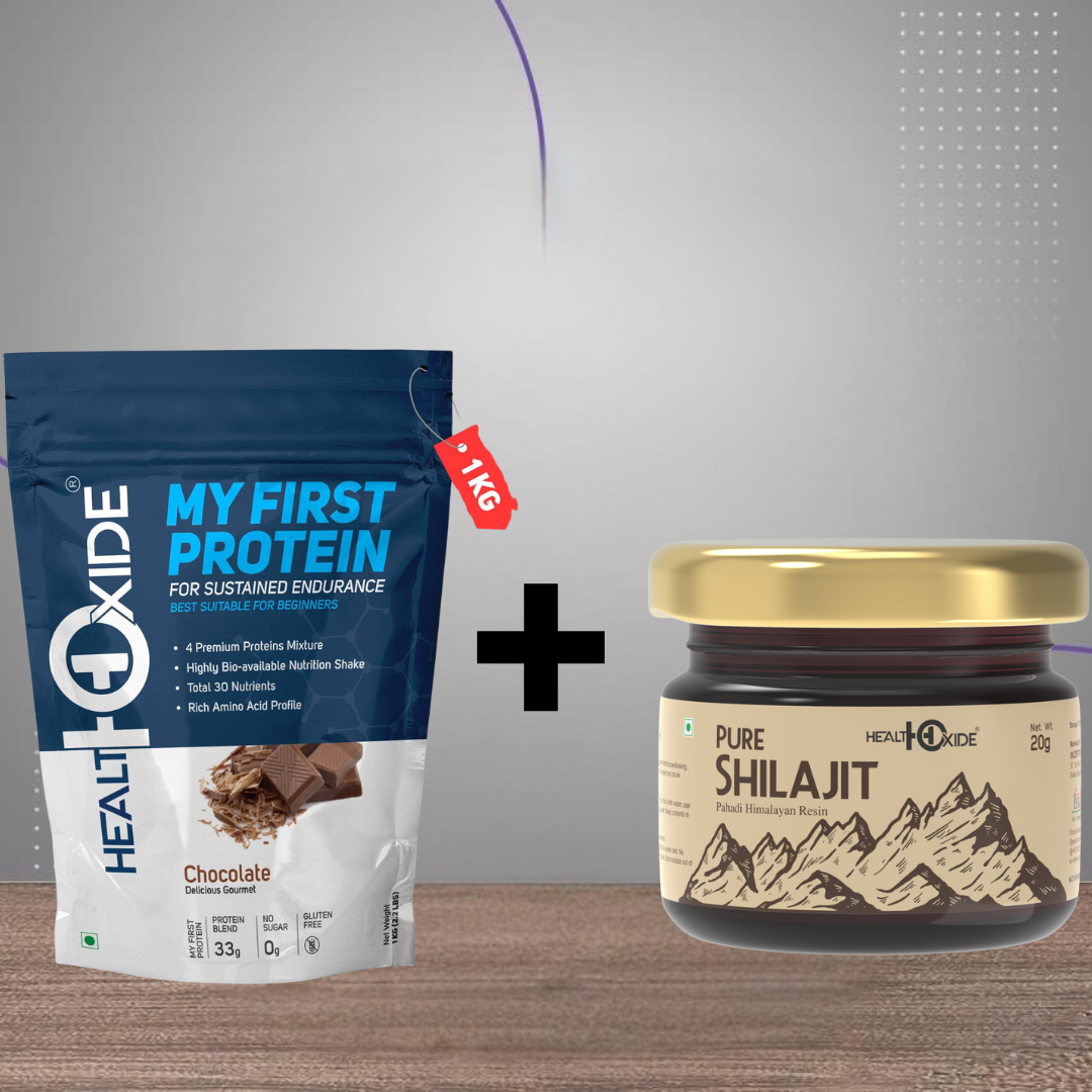 HealthOxide My First Protein + Pure Shilajit Combo