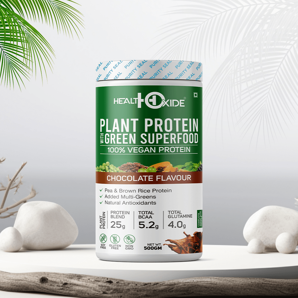 HealthOxide Plant Protein Buy 1 Get 1 (Natural Chocolate flavor)