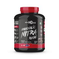 Healthoxide Anabolic Nitra Rage (25G Protein) Powder, Muscle Growth, Stamina Boost, Added Digestive Enzymes, Double Rich Chocolate (2kg)