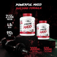 Healthoxide Spectre Mass (21.55g protein) Powder, Gaining Muscle Mass, Muscle Recovery, Double Rich Chocolate (3kg)