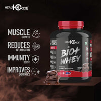 Healthoxide Bio + Whey (24G Protein) Powder, Muscle Growth, Immunity Boost, Reduce Inflammation, Double Rich Chocolate (2kg)