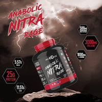 Healthoxide Anabolic Nitra Rage (25G Protein) Powder, Muscle Growth, Stamina Boost, Added Digestive Enzymes, Double Rich Chocolate (2kg)