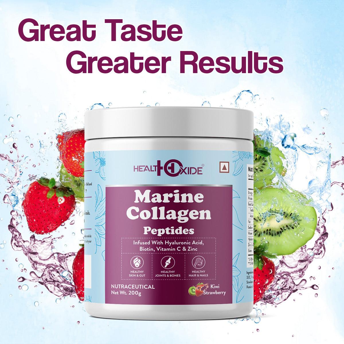 HealthOxide Marine Collagen Peptides With Glow Active-Glutathione Reduced