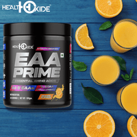 Healthoxide EAA Prime (5g BCAA) (1000mg Electrolytes) Powder, Muscle Recovery, Increase Stamina, Extreme Energy, Orange Flavour (300gm)