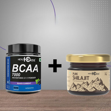 HealthOxide BCAA 7000 + Pure Shilajit Combo