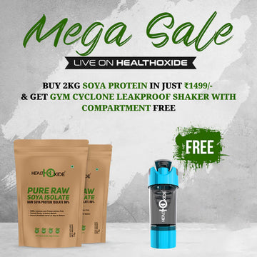 Buy 2 Kg Pure Raw Soya Isolate & Get Gym Cyclone Shaker Free