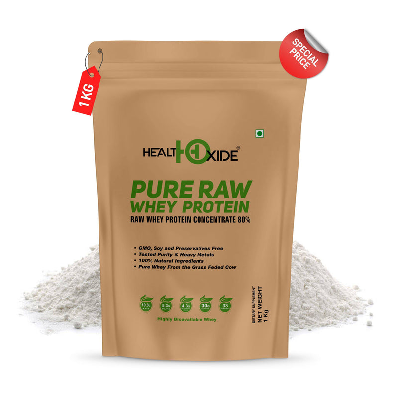 Pure Raw Whey Protein 80% - HealthOxide