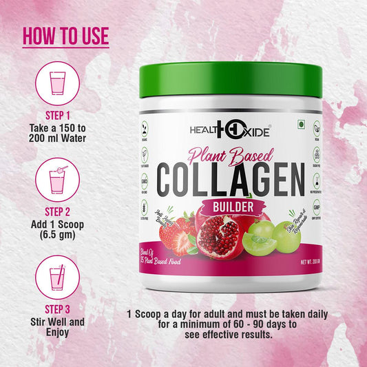 HealthOxide Plant Based Collagen Builder for Skin Health,250g