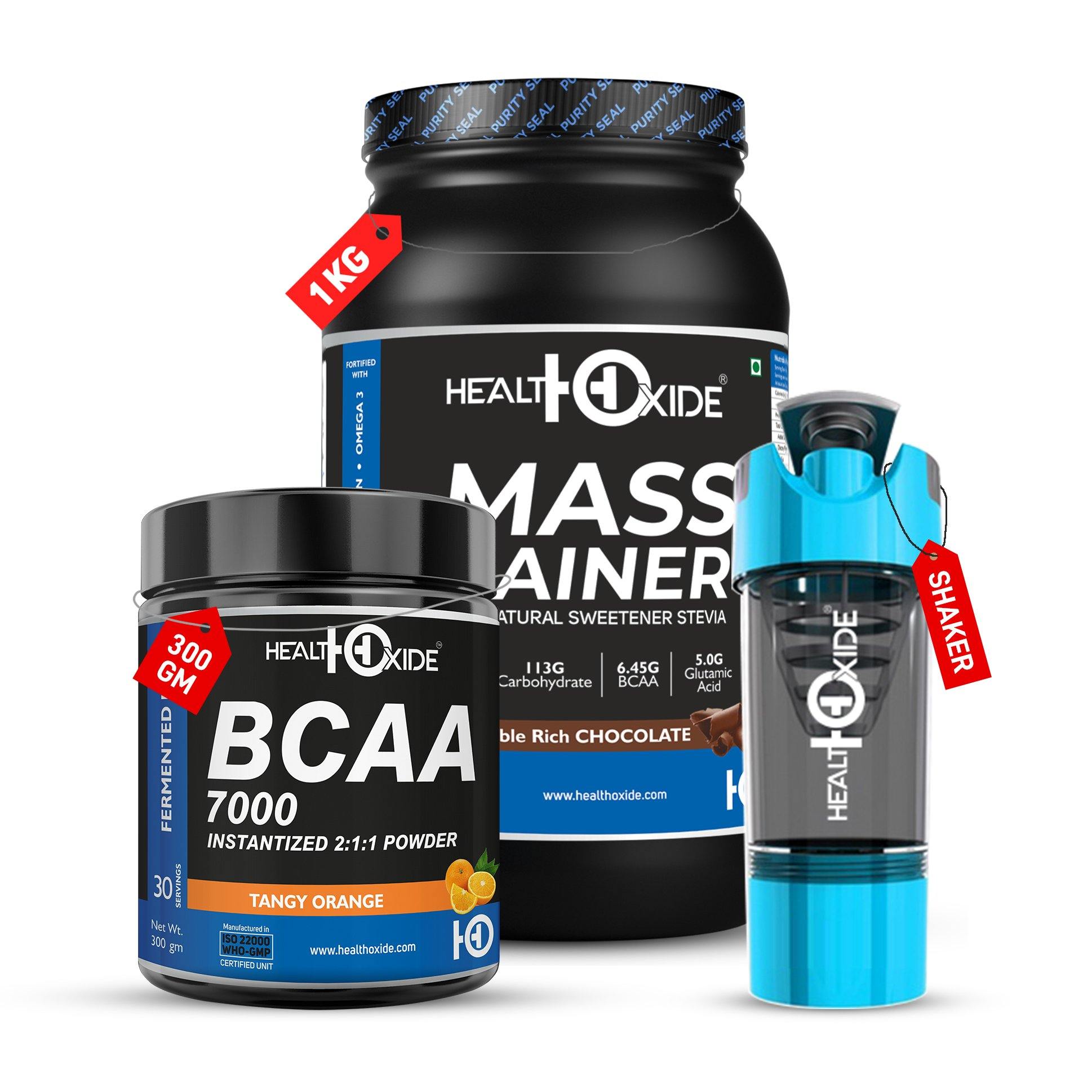 Healthoxide Mass Gainer Combo Mass Gainer BCAA Shaker Online